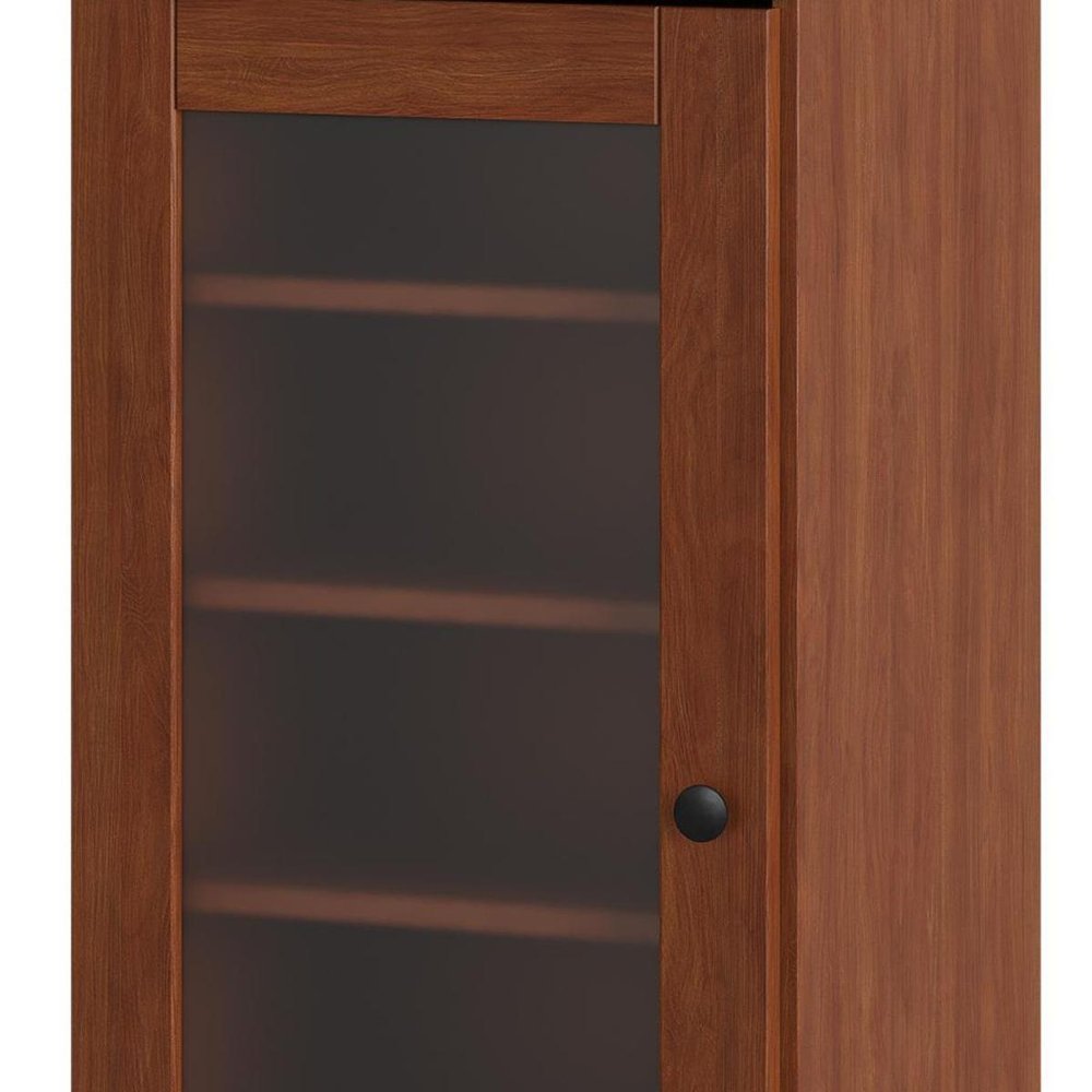 Coffee Ten Pair Solid WoodShoe Storage Cabinet — view 4