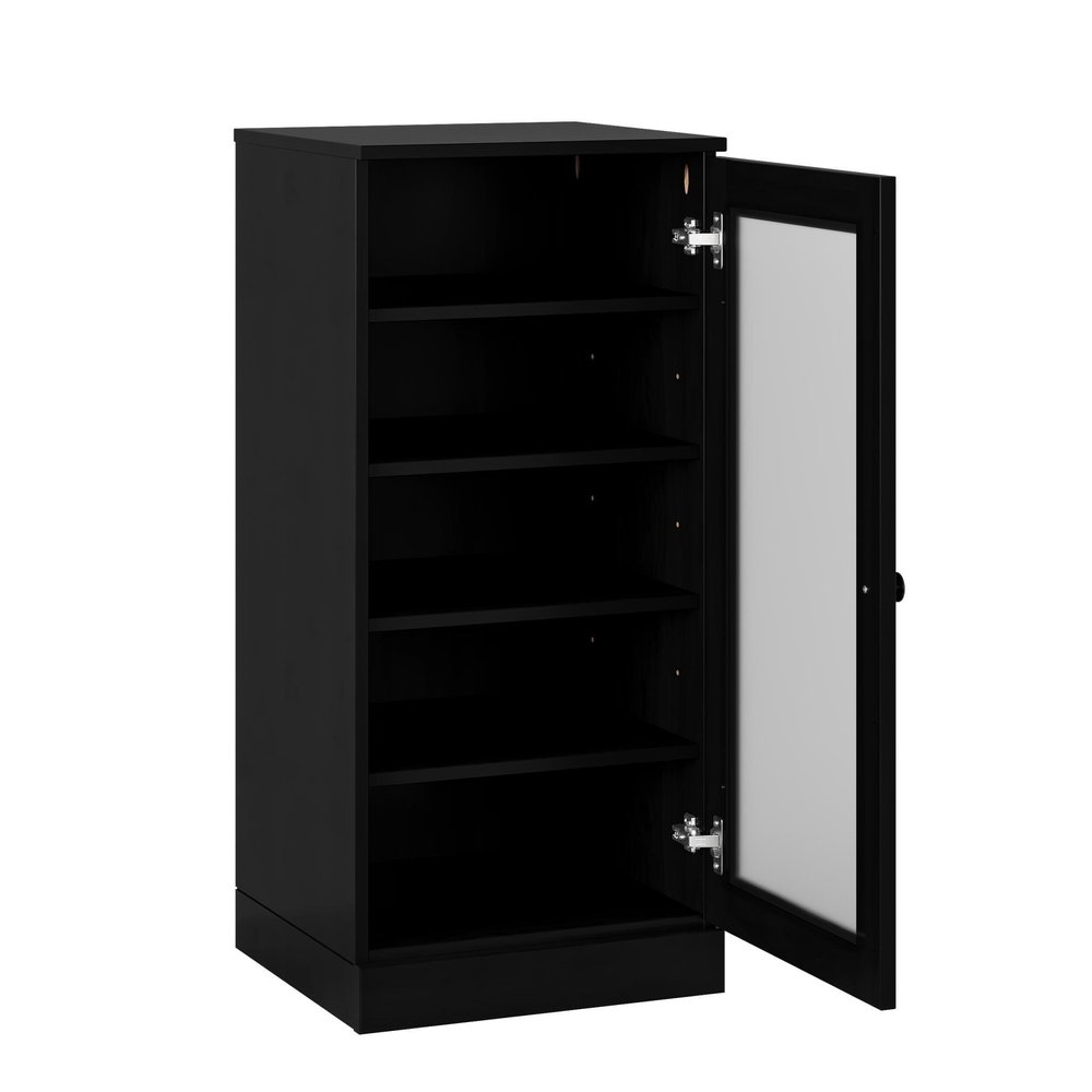 Black Ten Pair Solid WoodShoe Storage Cabinet — view 5