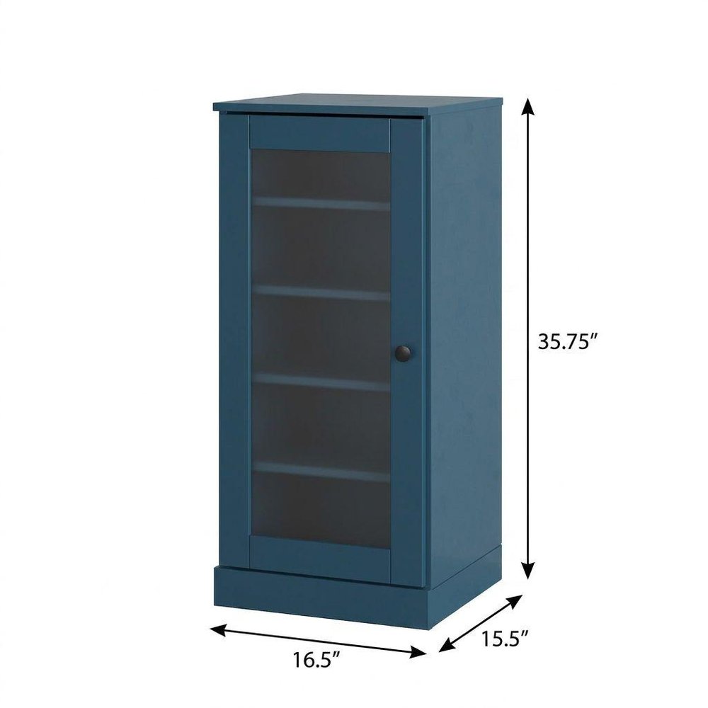 Teal Blue Ten Pair Solid WoodShoe Storage Cabinet HomeRoots