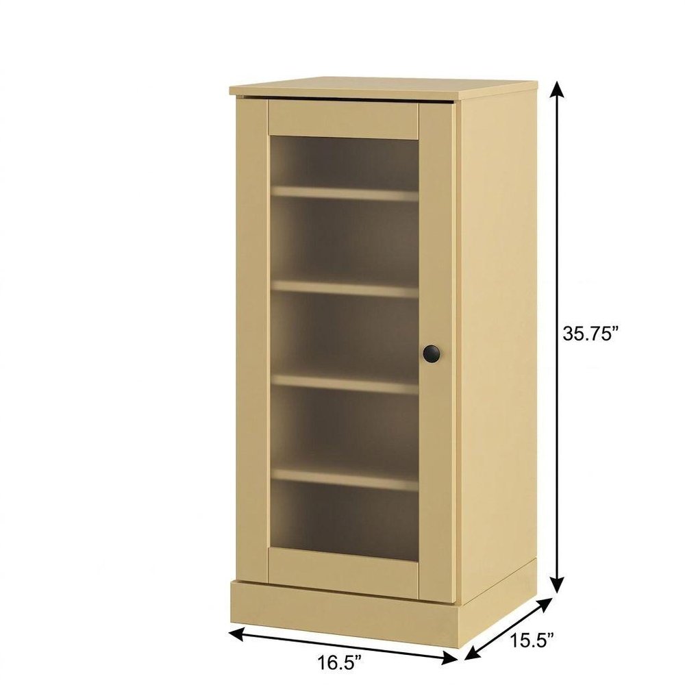 Yellow Ten Pair Solid WoodShoe Storage Cabinet HomeRoots