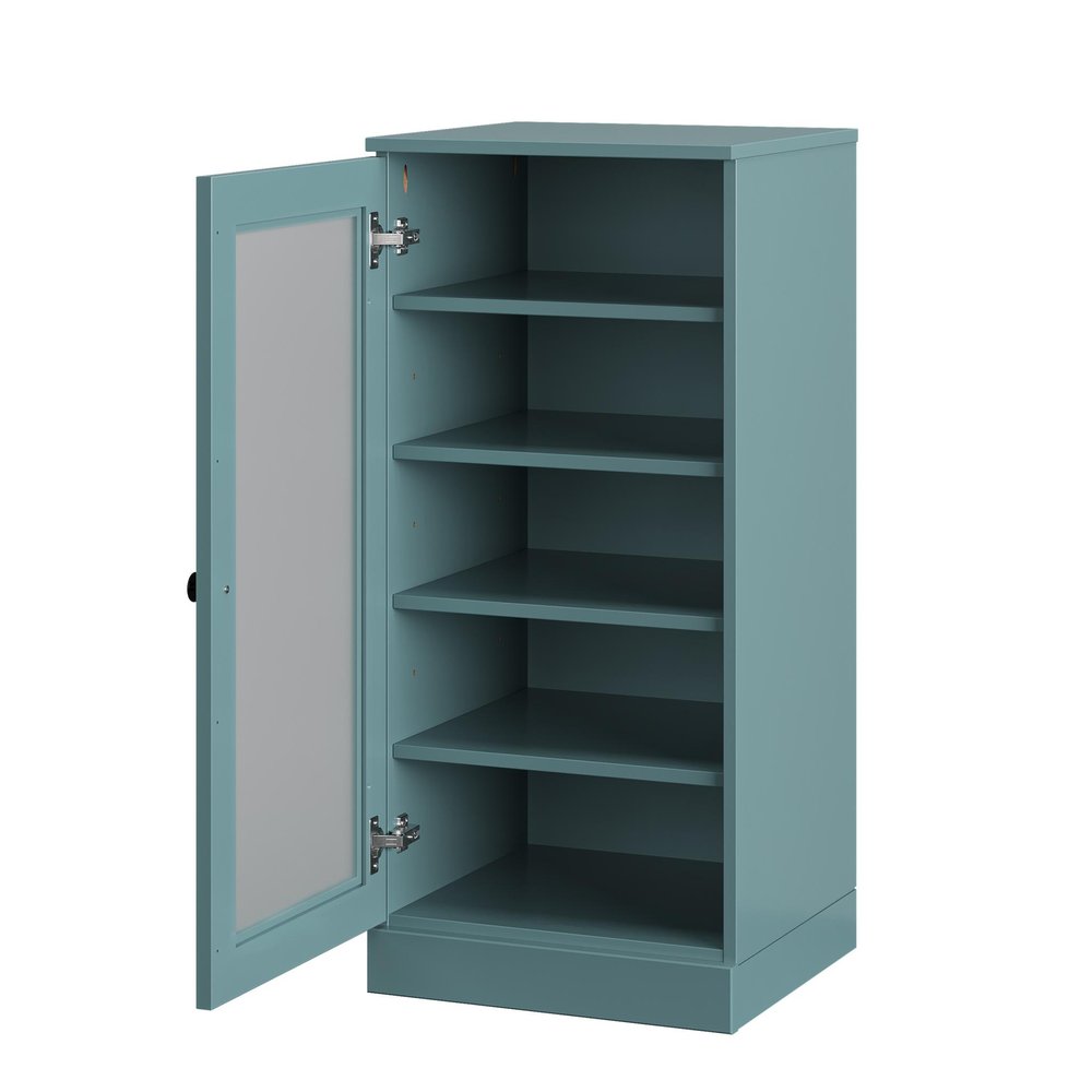 Aqua Ten Pair Solid WoodShoe Storage Cabinet HomeRoots