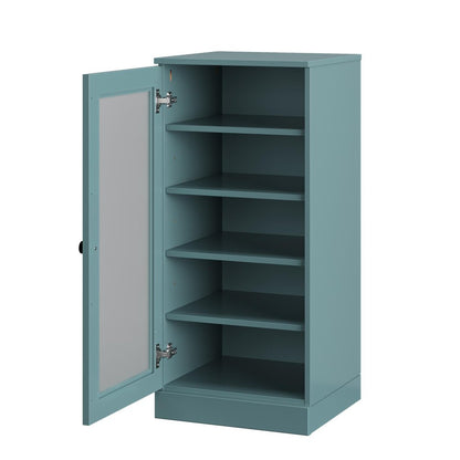 Aqua Ten Pair Solid WoodShoe Storage Cabinet HomeRoots