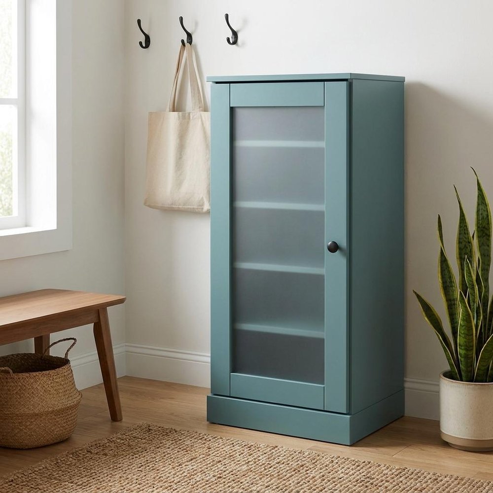 Aqua Ten Pair Solid WoodShoe Storage Cabinet — view 5