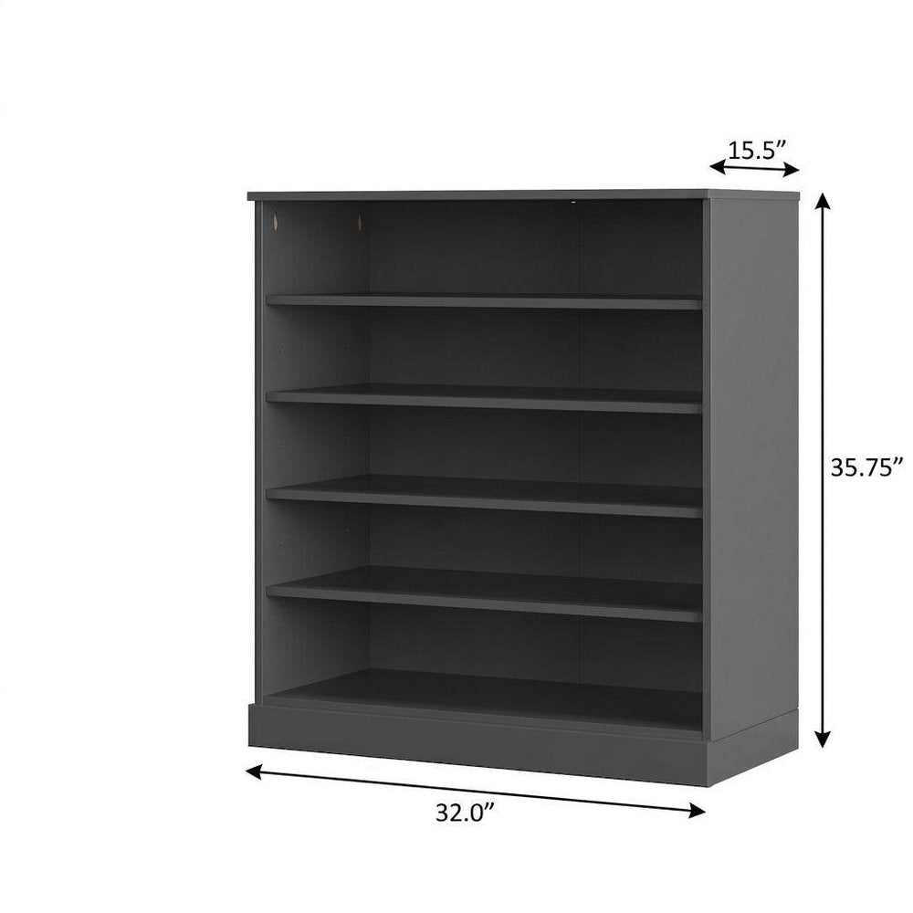 Gray Twenty Pair Solid WoodShoe Storage Cabinet — view 3