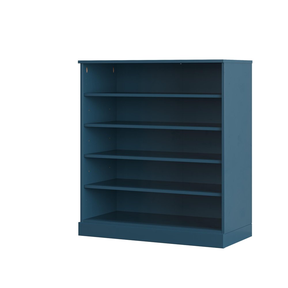 Teal Blue Twenty Pair Solid WoodShoe Storage Cabinet — view 2