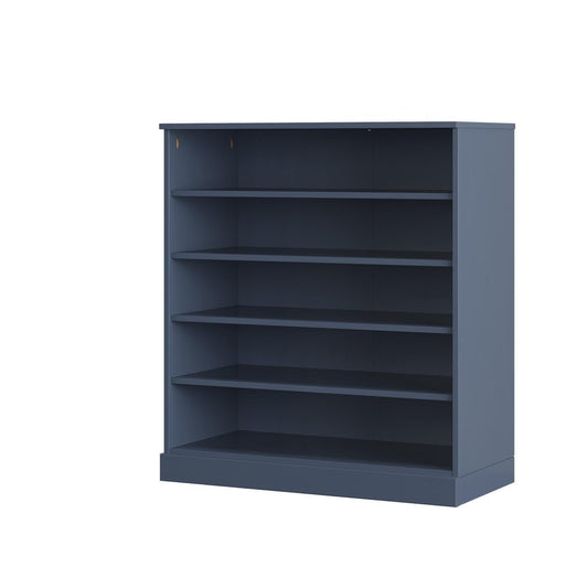 French Blue Twenty Pair Solid WoodShoe Storage Cabinet