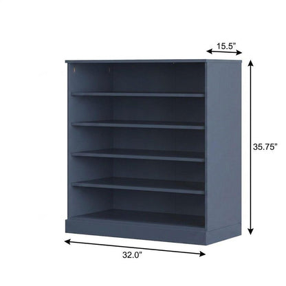 French Blue Twenty Pair Solid WoodShoe Storage Cabinet HomeRoots