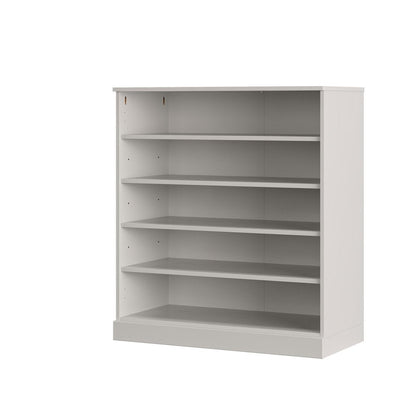 Off White Twenty Pair Solid WoodShoe Storage Cabinet HomeRoots