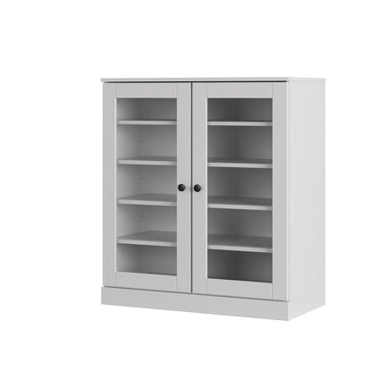 White Twenty Pair Solid WoodShoe Storage Cabinet HomeRoots
