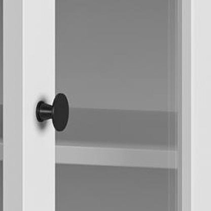 White Twenty Pair Solid WoodShoe Storage Cabinet