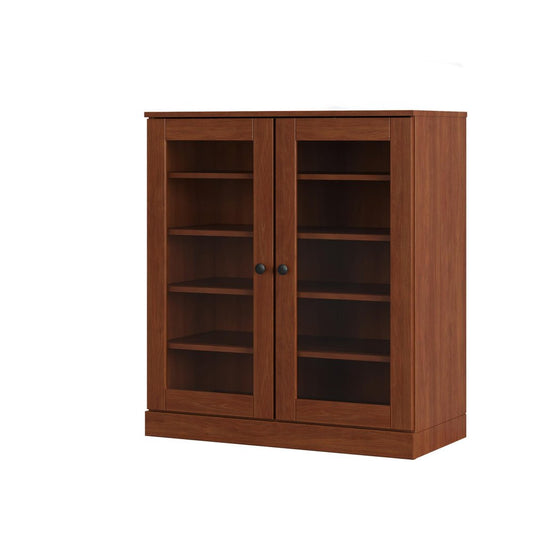 Coffee Twenty Pair Solid WoodShoe Storage Cabinet