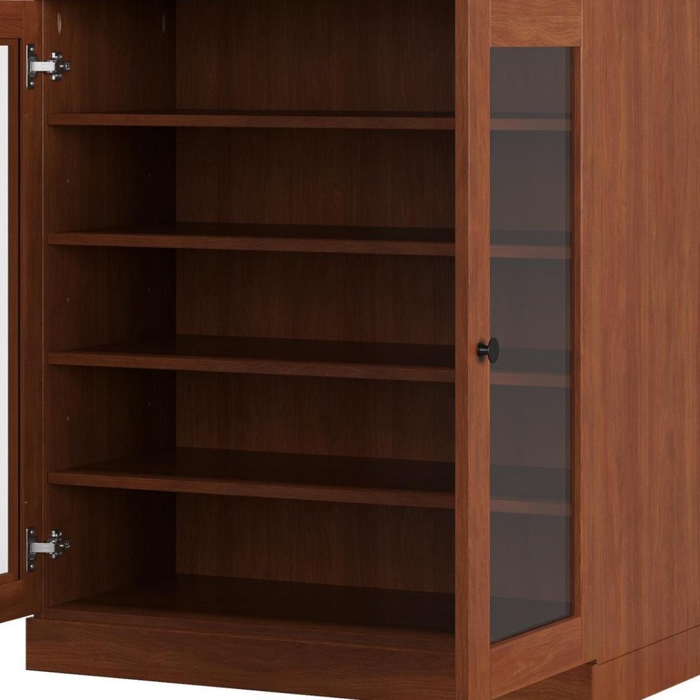 Coffee Twenty Pair Solid WoodShoe Storage Cabinet — view 4