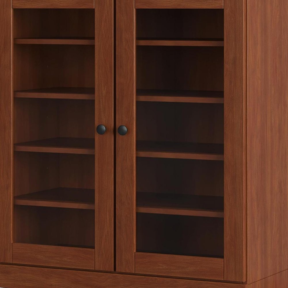 Coffee Twenty Pair Solid WoodShoe Storage Cabinet — view 6