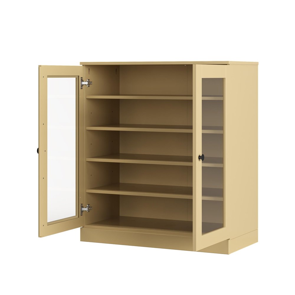 Yellow Twenty Pair Solid WoodShoe Storage Cabinet HomeRoots