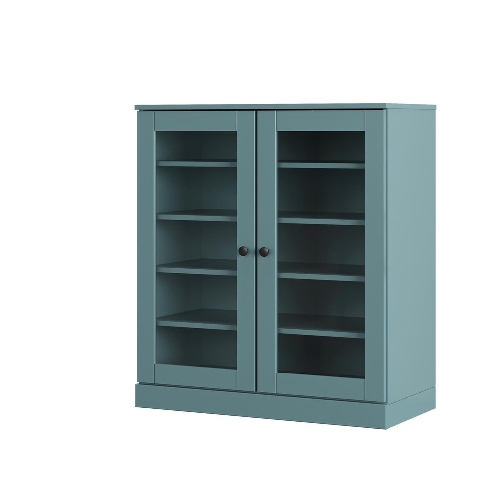 Aqua Twenty Pair Solid WoodShoe Storage Cabinet HomeRoots