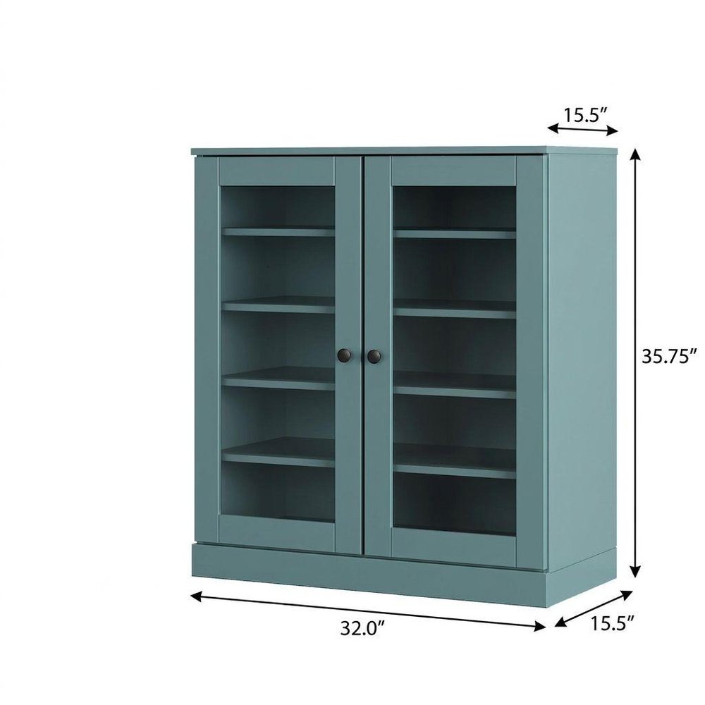 Aqua Twenty Pair Solid WoodShoe Storage Cabinet — view 5