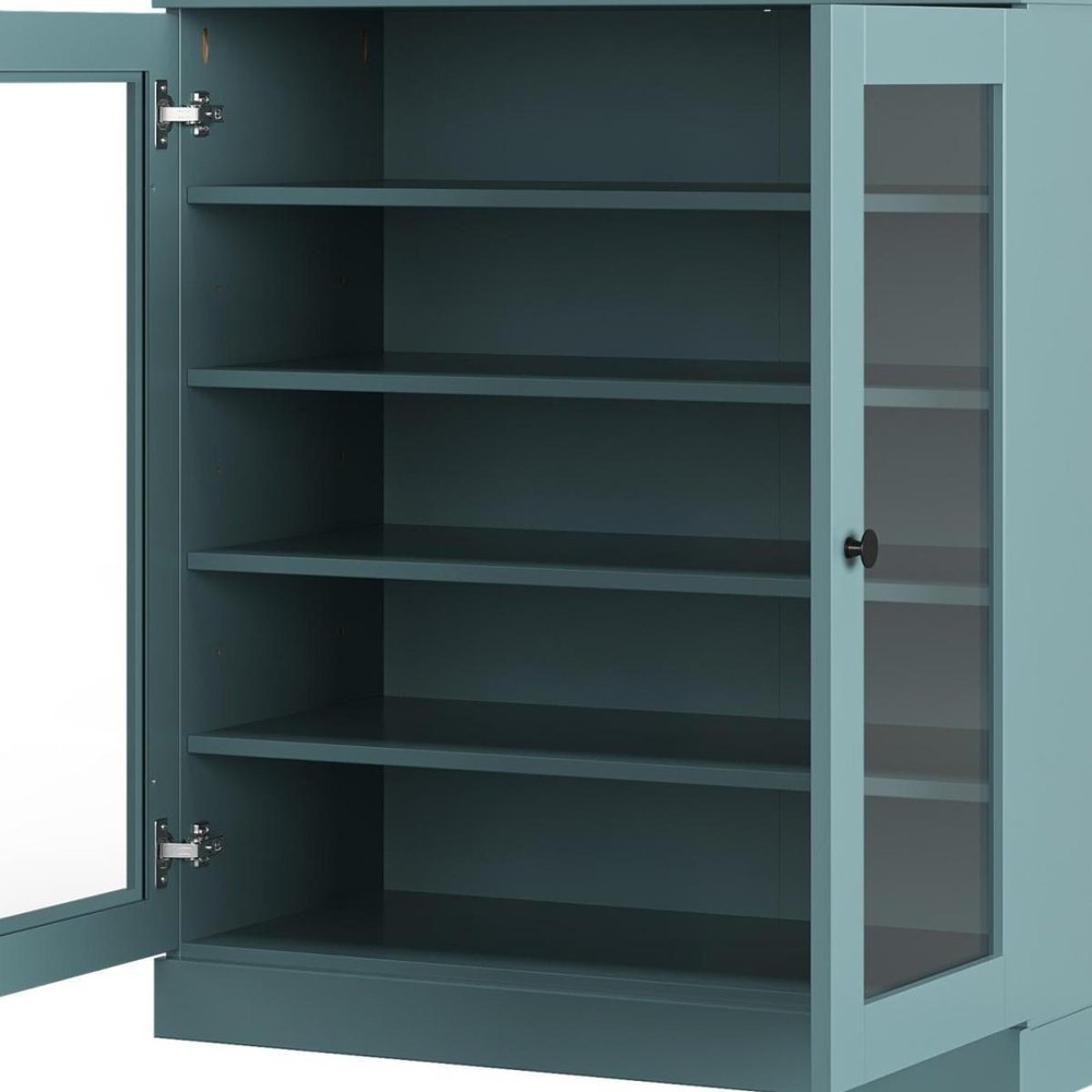 Aqua Twenty Pair Solid WoodShoe Storage Cabinet HomeRoots