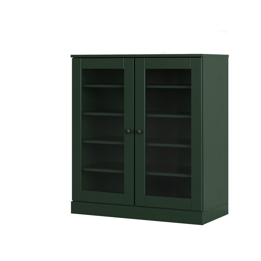 Green Twenty Pair Solid WoodShoe Storage Cabinet HomeRoots