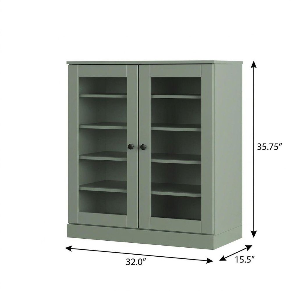 Sage Twenty Pair Solid WoodShoe Storage Cabinet — view 3