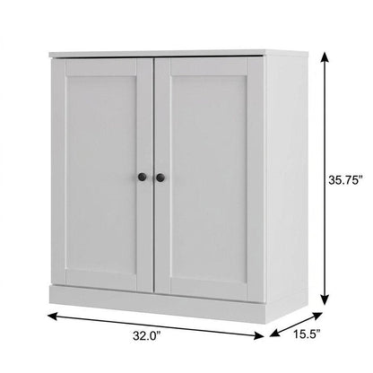White Twenty Pair Solid WoodShoe Storage Cabinet HomeRoots