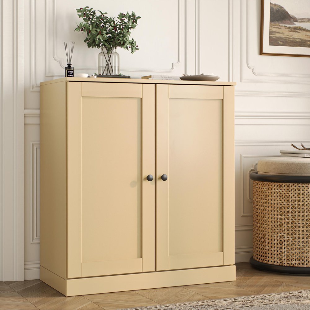 Yellow Twenty Pair Solid WoodShoe Storage Cabinet HomeRoots