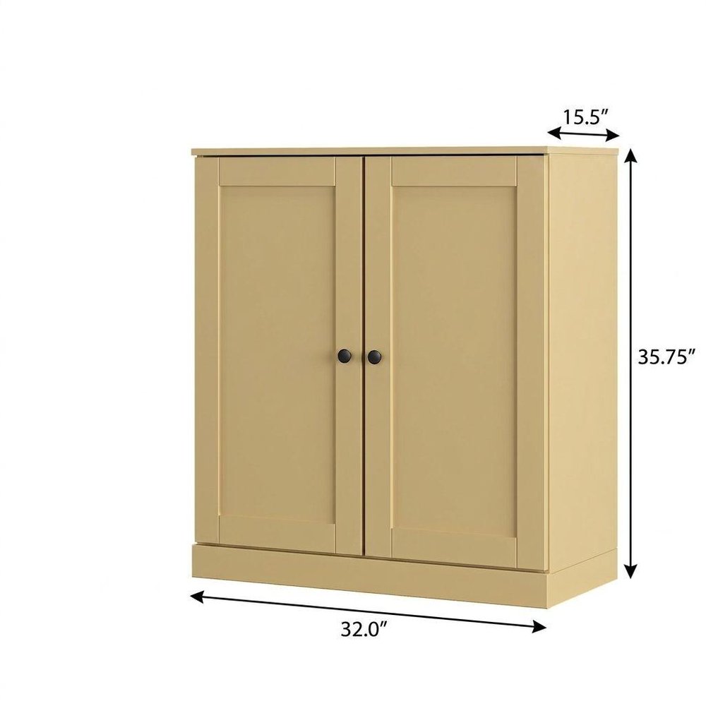 Yellow Twenty Pair Solid WoodShoe Storage Cabinet HomeRoots