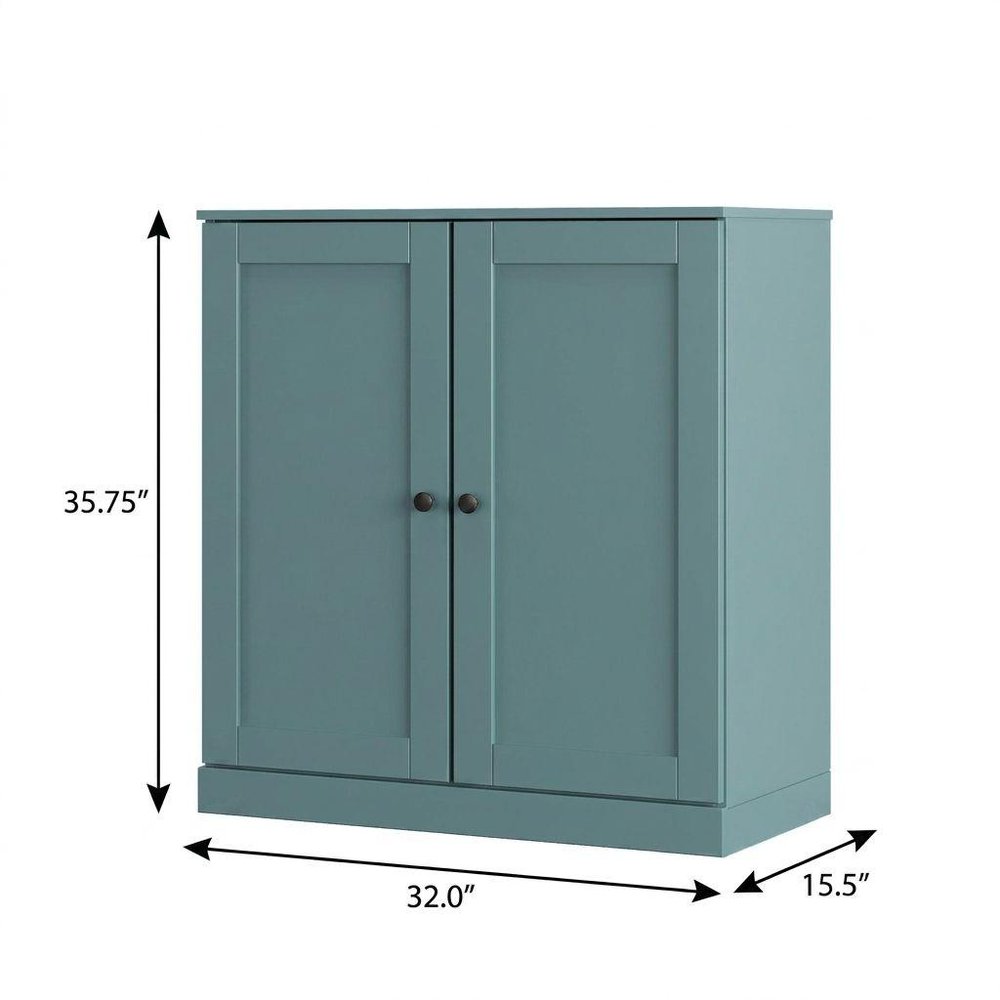 Aqua Twenty Pair Solid WoodShoe Storage Cabinet — view 5