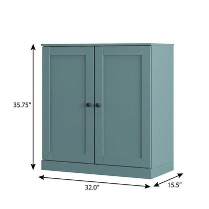 Aqua Twenty Pair Solid WoodShoe Storage Cabinet HomeRoots