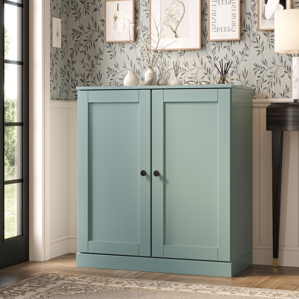 Aqua Twenty Pair Solid WoodShoe Storage Cabinet — view 7