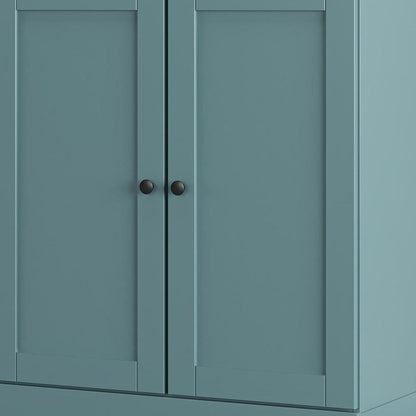 Aqua Twenty Pair Solid WoodShoe Storage Cabinet