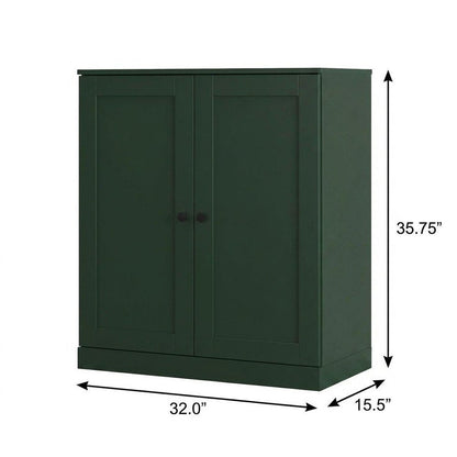 Green Twenty Pair Solid WoodShoe Storage Cabinet HomeRoots