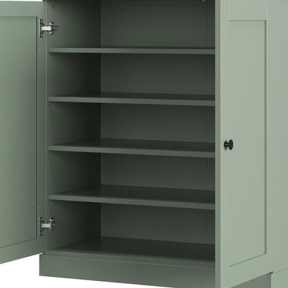 Sage Twenty Pair Solid WoodShoe Storage Cabinet HomeRoots