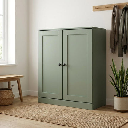Sage Twenty Pair Solid WoodShoe Storage Cabinet