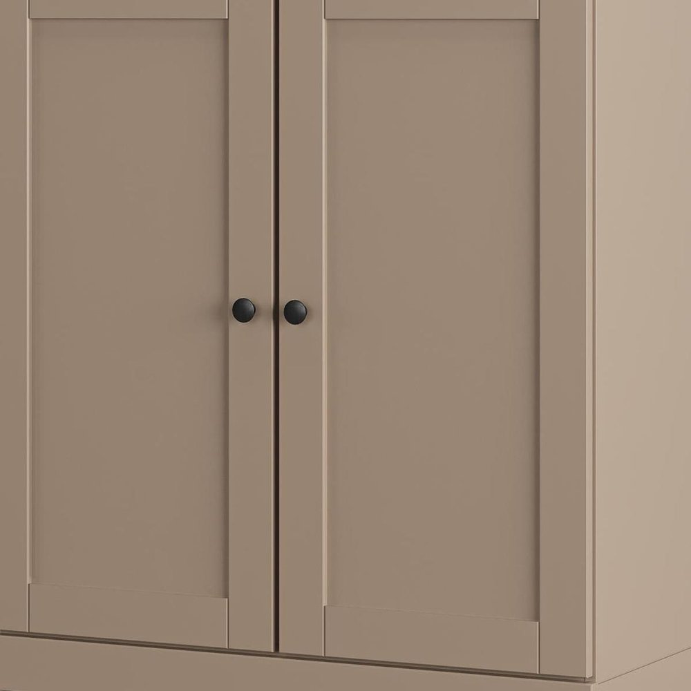 Beige Twenty Pair Solid WoodShoe Storage Cabinet — view 6