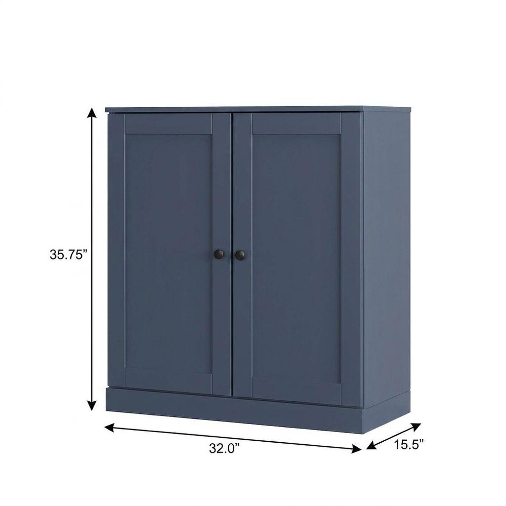 French Blue Twenty Pair Solid WoodShoe Storage Cabinet HomeRoots