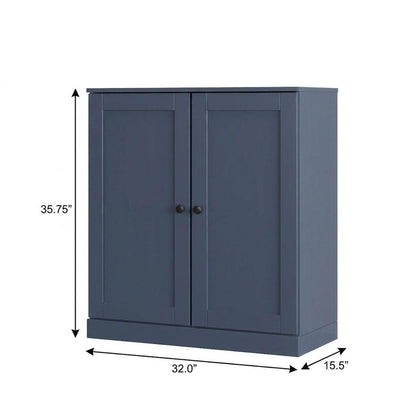 French Blue Twenty Pair Solid WoodShoe Storage Cabinet HomeRoots