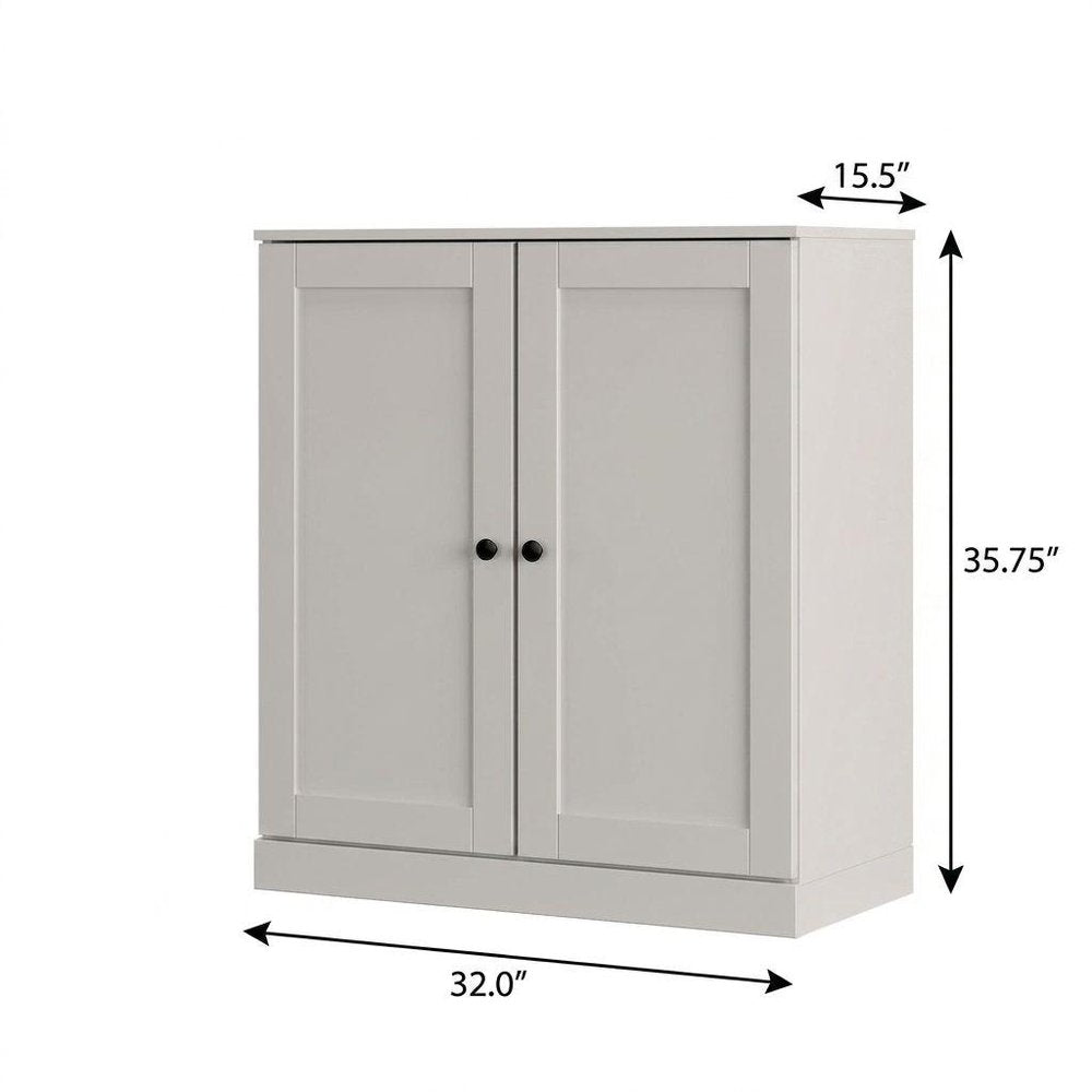 Off White Twenty Pair Solid WoodShoe Storage Cabinet HomeRoots