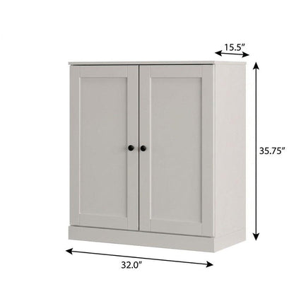 Off White Twenty Pair Solid WoodShoe Storage Cabinet HomeRoots