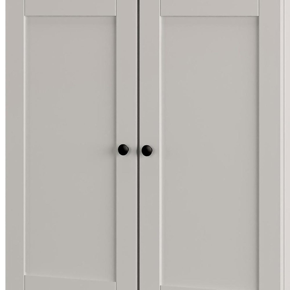 Off White Twenty Pair Solid WoodShoe Storage Cabinet HomeRoots