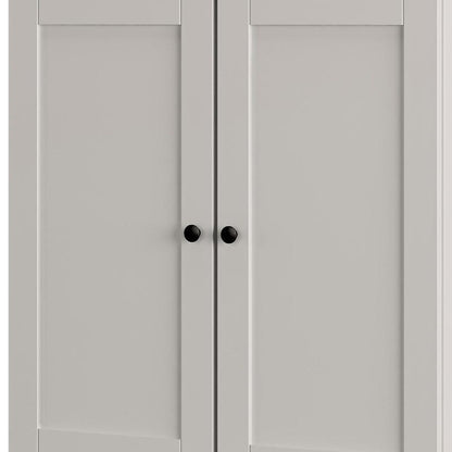 Off White Twenty Pair Solid WoodShoe Storage Cabinet HomeRoots