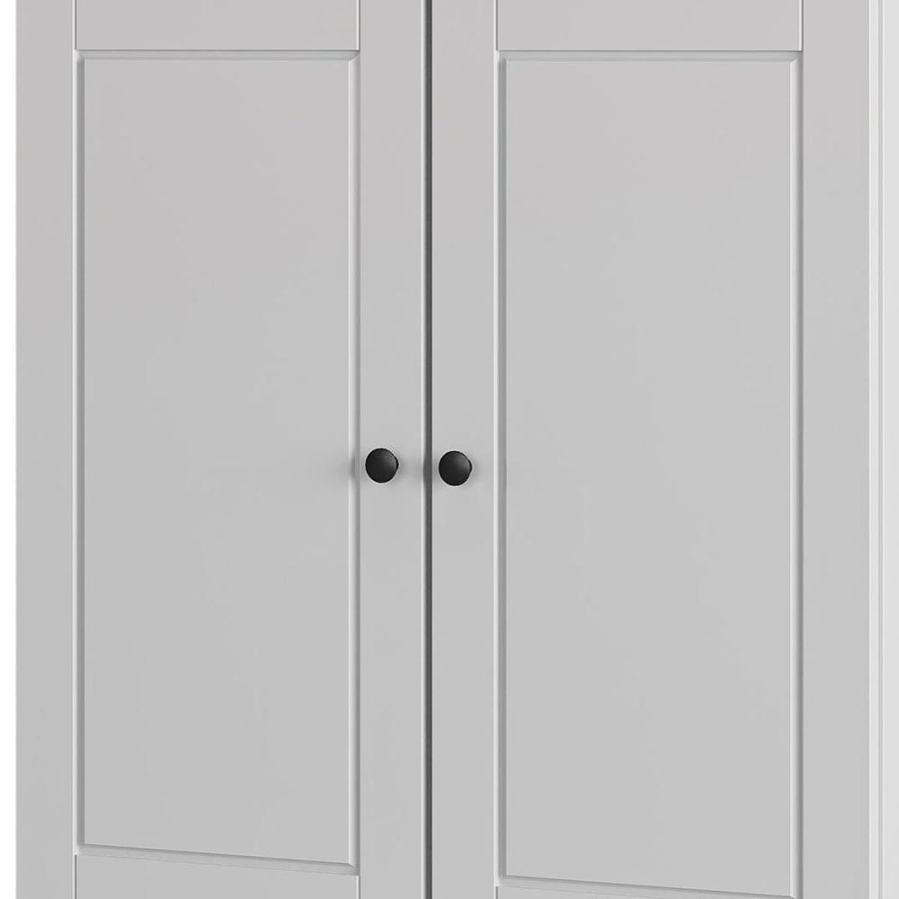 White Twenty Pair Solid WoodShoe Storage Cabinet HomeRoots