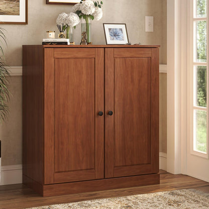 Coffee Twenty Pair Solid WoodShoe Storage Cabinet HomeRoots