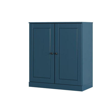 Teal Blue Twenty Pair Solid WoodShoe Storage Cabinet HomeRoots
