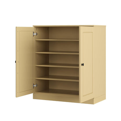 Yellow Twenty Pair Solid WoodShoe Storage Cabinet HomeRoots