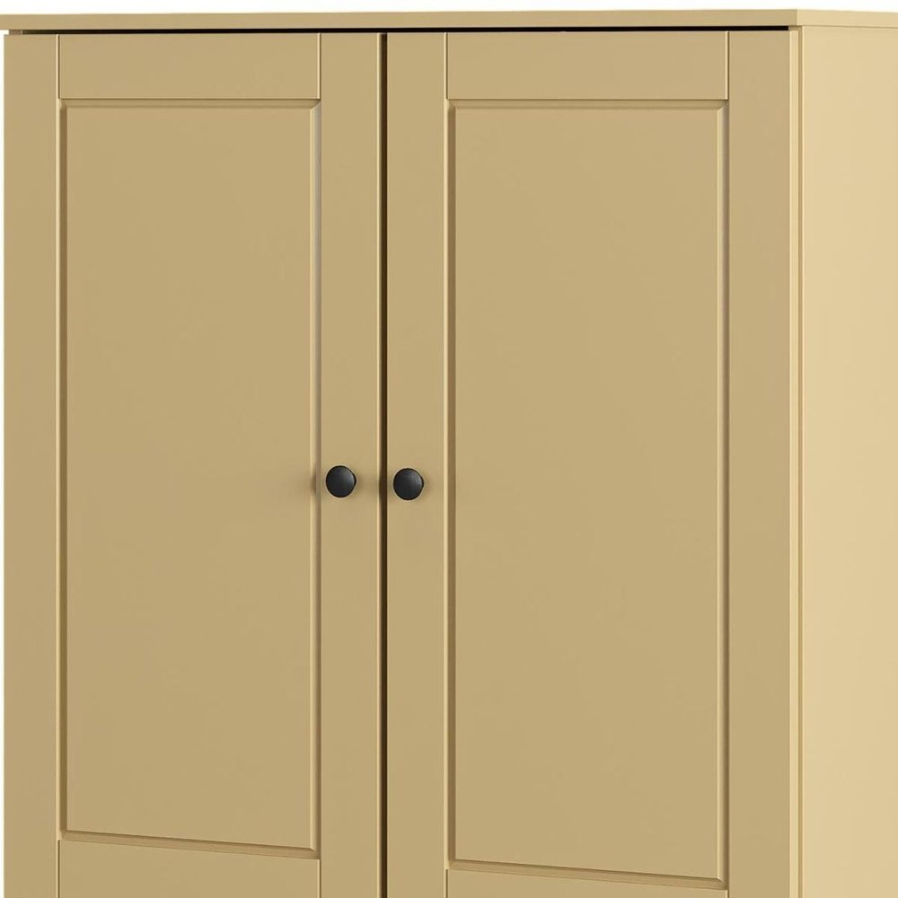 Yellow Twenty Pair Solid WoodShoe Storage Cabinet HomeRoots