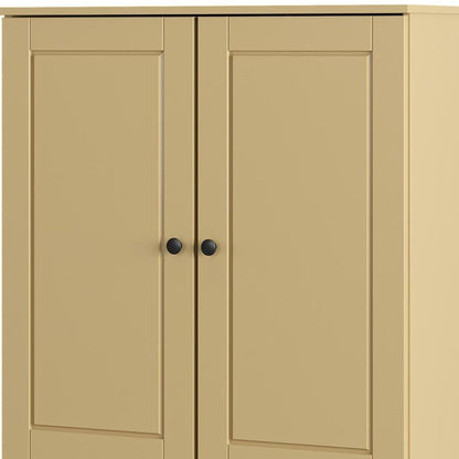 Yellow Twenty Pair Solid WoodShoe Storage Cabinet HomeRoots