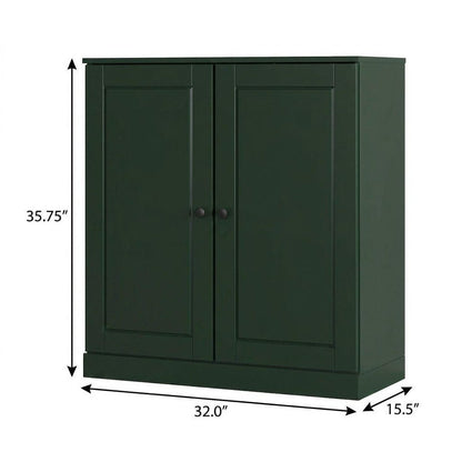 Green Twenty Pair Solid WoodShoe Storage Cabinet HomeRoots