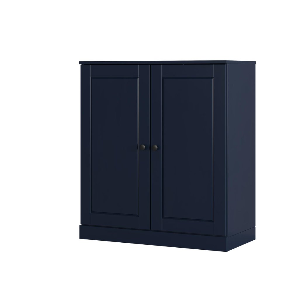 Navy Blue Twenty Pair Solid WoodShoe Storage Cabinet — view 1