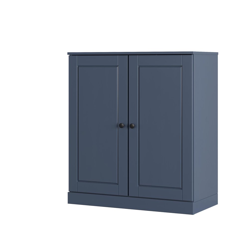 French Blue Twenty Pair Solid WoodShoe Storage Cabinet HomeRoots