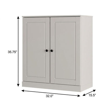 Off White Twenty Pair Solid WoodShoe Storage Cabinet HomeRoots